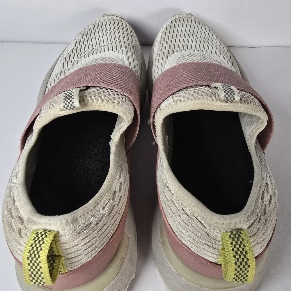 Sorel Women's Kinetic Impact Strap Sneakers In White Mesh Dusty Rose Strap Size8